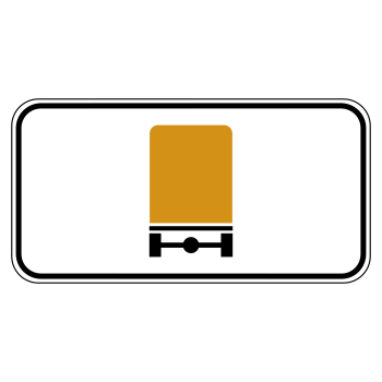 Дорожный знак 8.4.8 «Вид транспортного средства» (металл 0,8 мм, III типоразмер: 450х900 мм, С/О пленка: тип Б высокоинтенсивная)