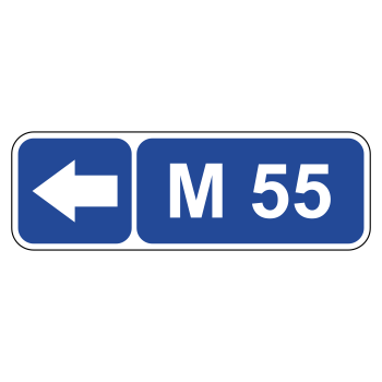 Дорожный знак 6.14.2 «Номер маршрута» (широкий) (металл 0,8 мм, II типоразмер: 350х1050 мм, С/О пленка: тип В алмазная)